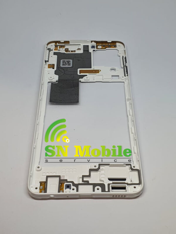Средна рамка за Samsung A22 4G бяла 2